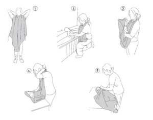 instructions on how to use the apron bath towel
