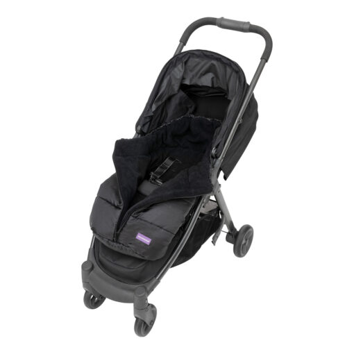 open clevamamam newborn footmuff in a stroller