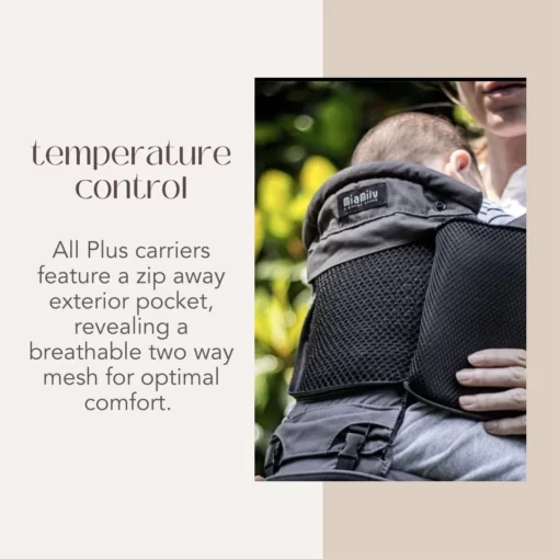 termperature control mesh in hipster plus baby carrier