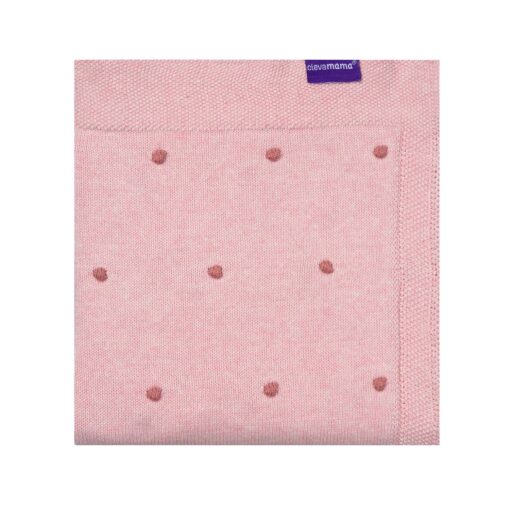 knitted pom pom blanket