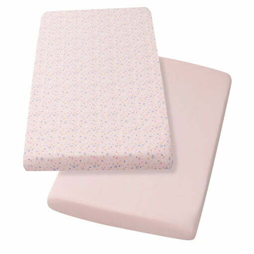 pink cotton cot sheets