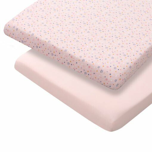 pink cotton cot sheets